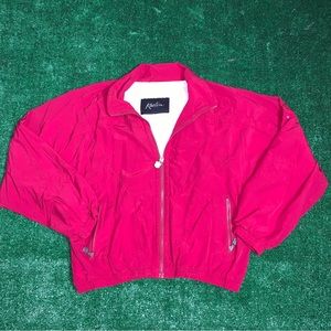 Vintage Kaelin Track Suit Jacket Womens Large L 90s Warm Up Red.